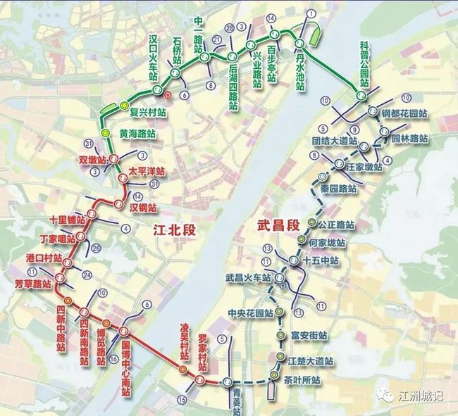 武汉地铁11号线最新线路图